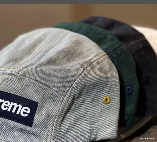 CAP SS23 Water Washed Hat Black Washed Water White CAMP DENIM Tannin Blue Camping 1015